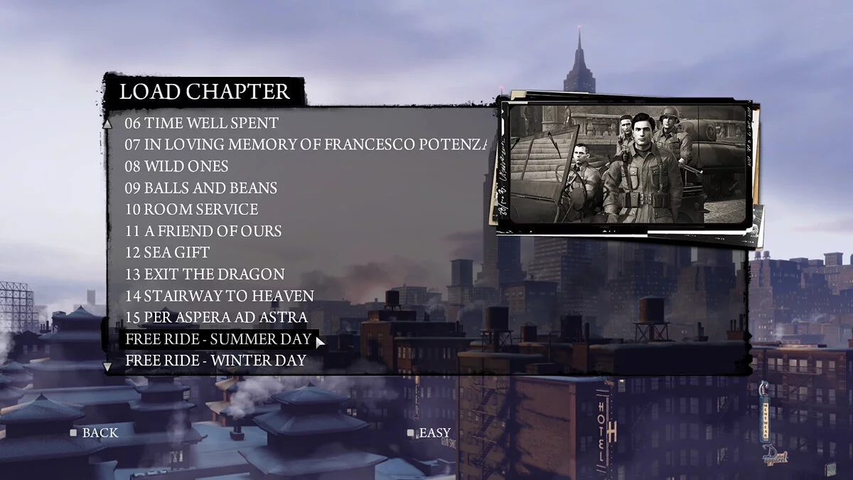 Mafia 2: Definitive Edition — Выбор любой главы