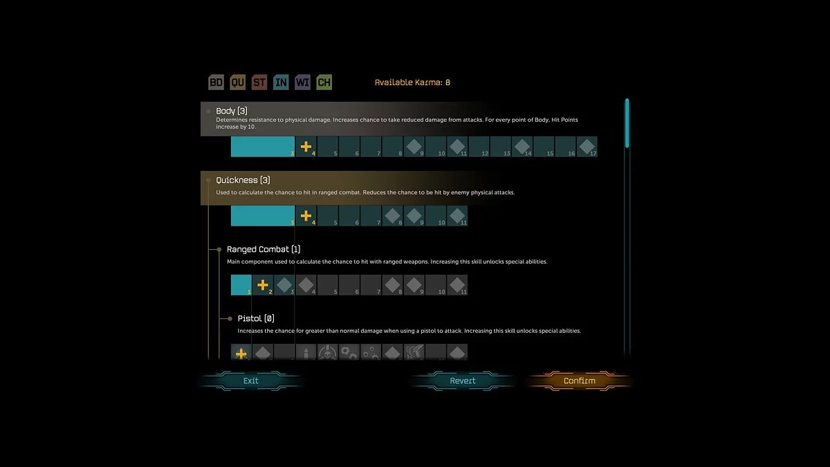 Shadowrun Returns — Одинаковая максимальная статистика для всех рас