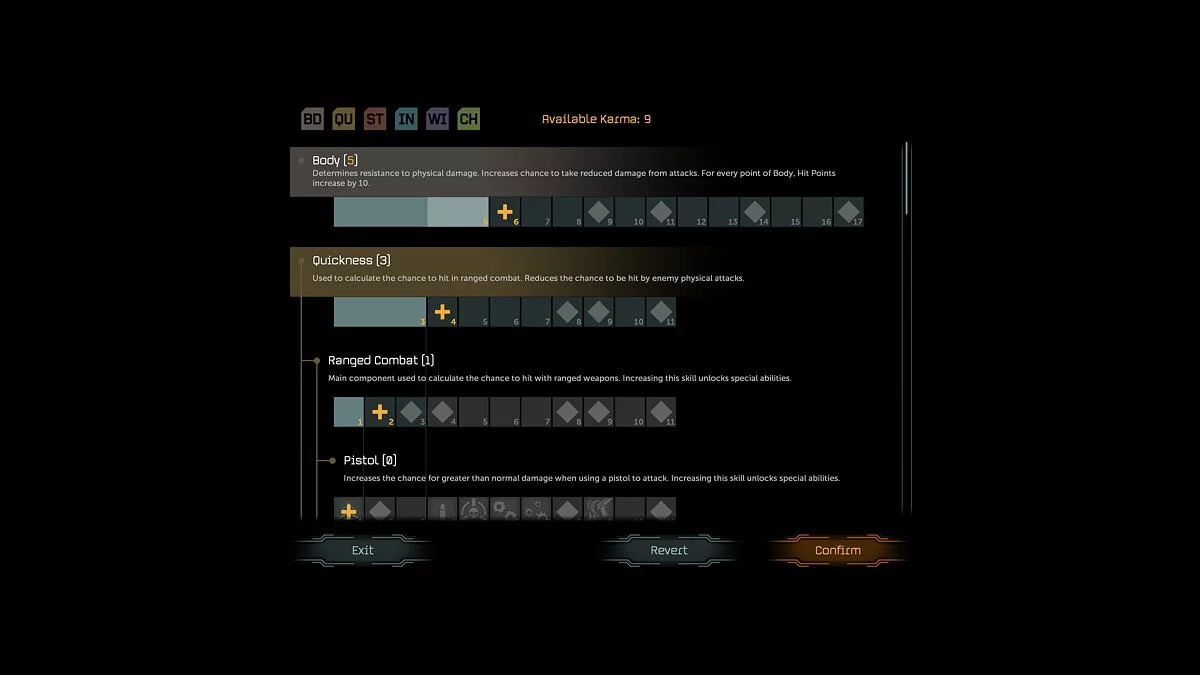 Shadowrun Returns: Dragonfall — Одинаковая максимальная статистика для всех рас 