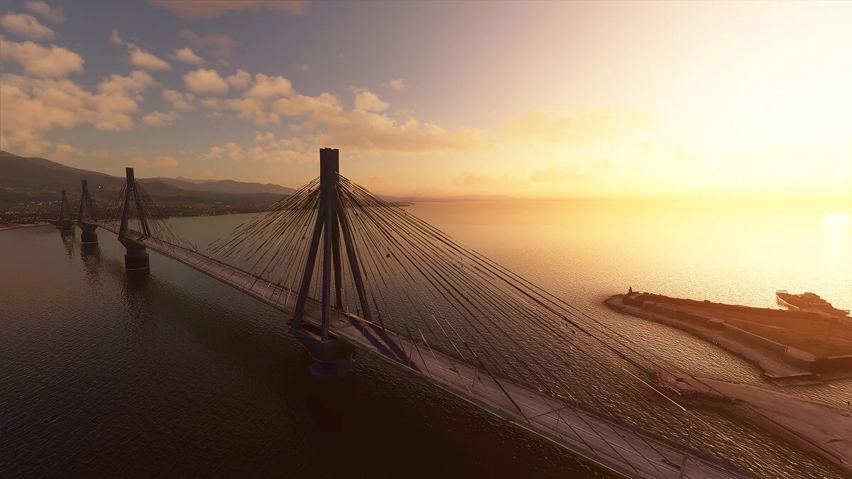 Microsoft Flight Simulator — Харилаос Трикупис - самый длинный подвесной мост