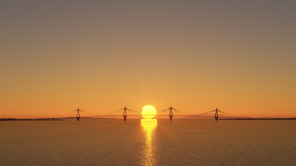 Microsoft Flight Simulator — Харилаос Трикупис - самый длинный подвесной мост