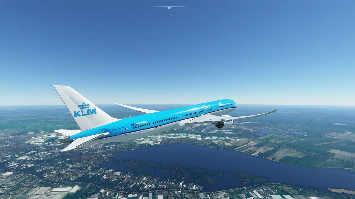 Microsoft Flight Simulator — Синяя раскраска KLM для самолета B787-10