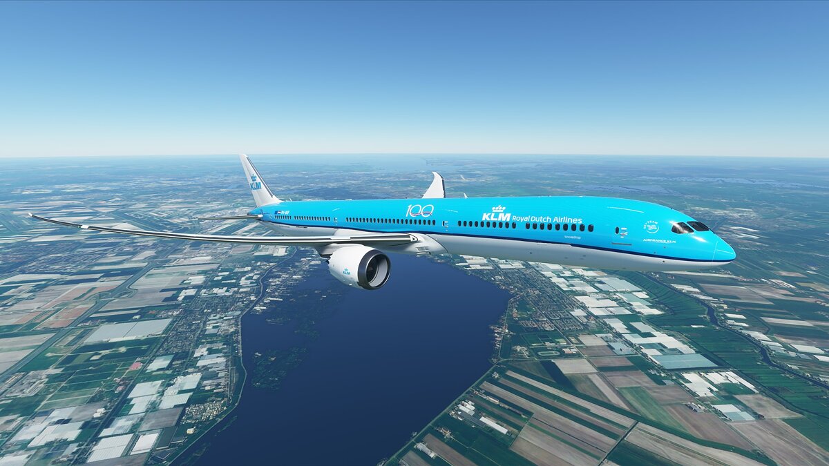 Microsoft Flight Simulator — Синяя раскраска KLM для самолета B787-10