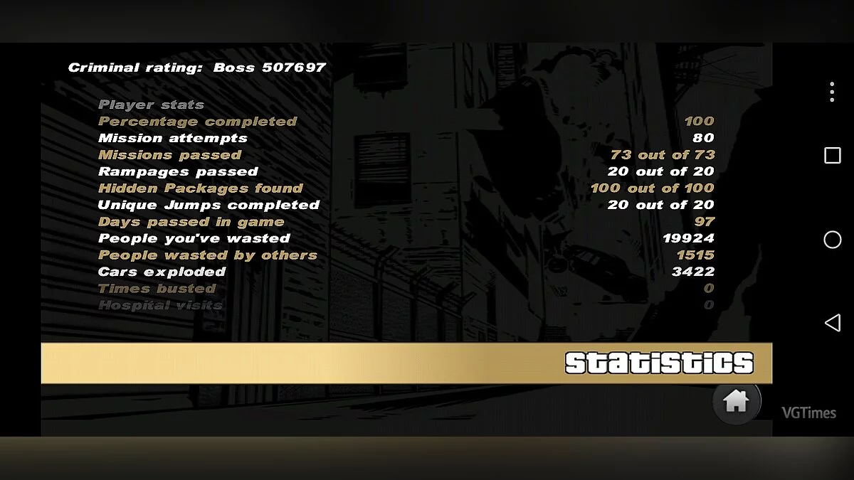 Grand Theft Auto 3 — Сохранение (Проф. - Коллекционная версия с уник. авто, 100% прохождение) [Android]