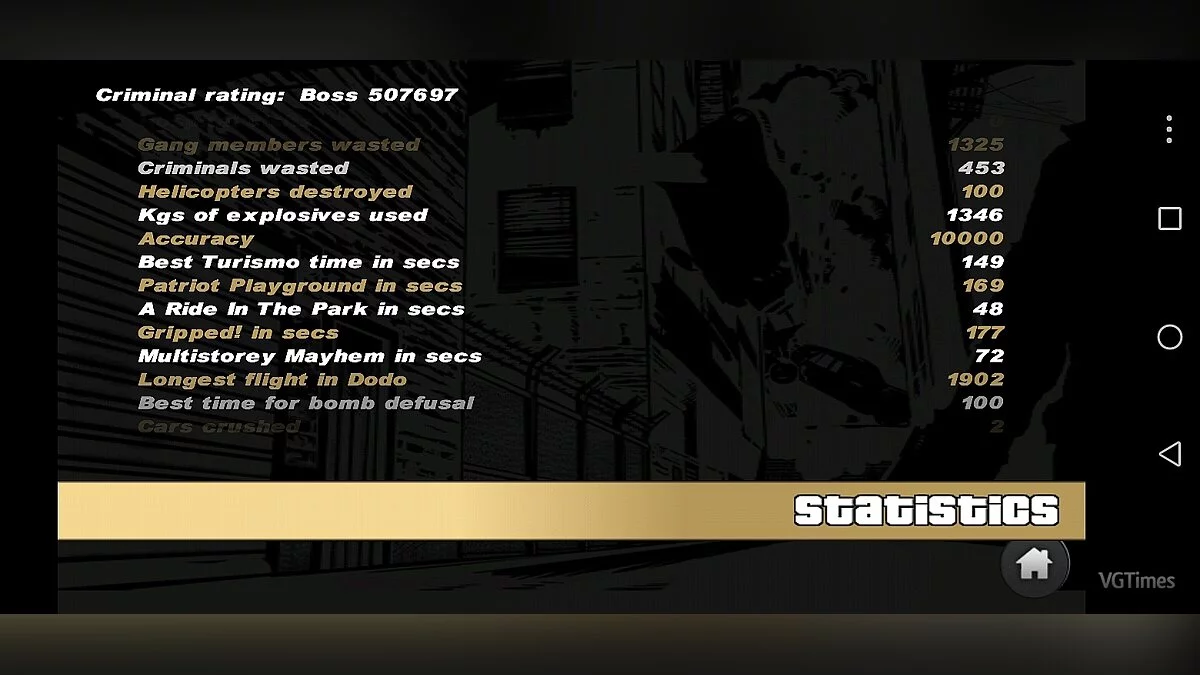 Grand Theft Auto 3 — Сохранение (Проф. - Коллекционная версия с уник. авто, 100% прохождение) [Android]