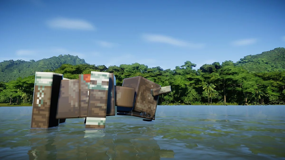 Jurassic World Evolution — Опустошители из игры Minecraft