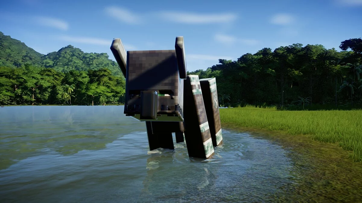 Jurassic World Evolution — Опустошители из игры Minecraft