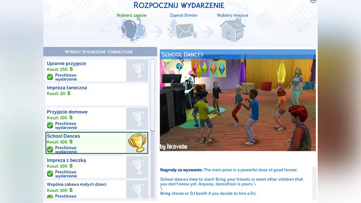 The Sims 4 — Мероприятие — школьные танцы (05.09.2020)