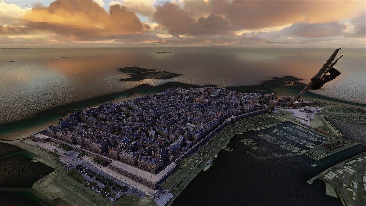 Microsoft Flight Simulator — Город-крепость Сен-Мало