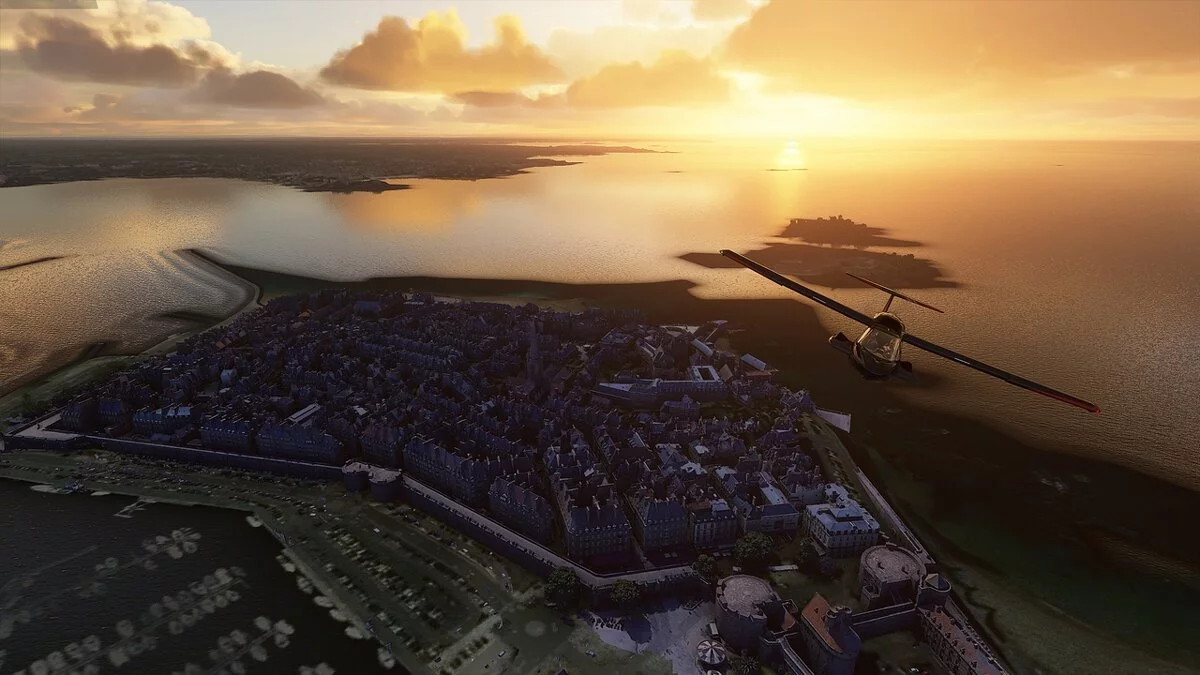 Microsoft Flight Simulator — Город-крепость Сен-Мало