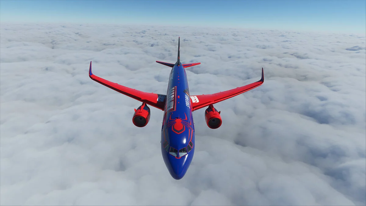 Microsoft Flight Simulator — Раскраска в стиле Человек-паук: Майлз Моралес