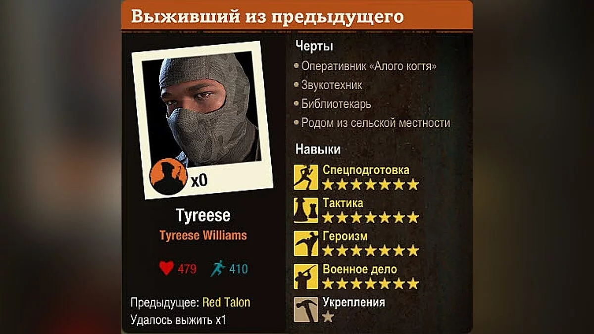State of Decay 2 — Сохранение (Сильные персонажи)