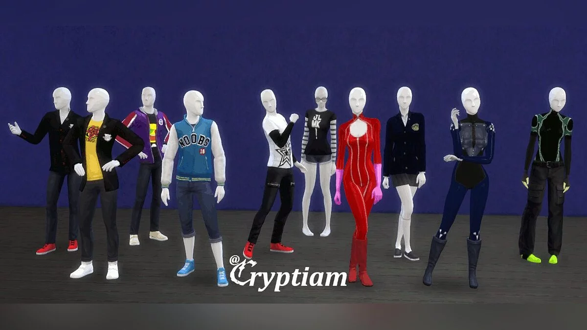 The Sims 4 — Сборка на одежду из игры Persona 5