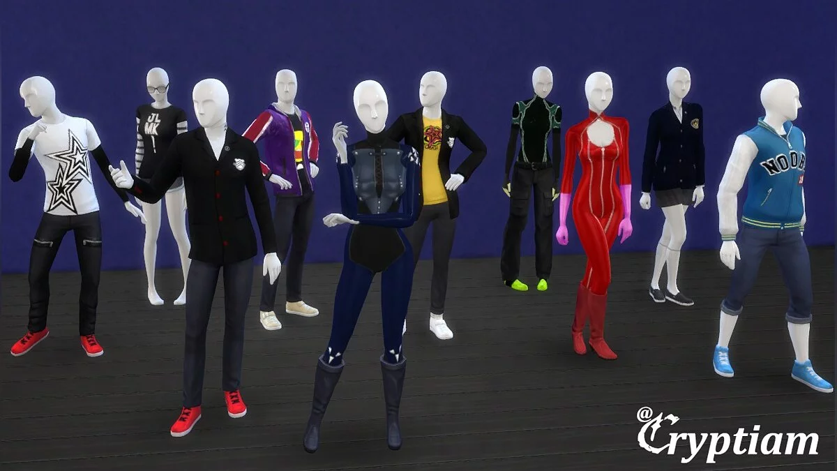 The Sims 4 — Сборка на одежду из игры Persona 5