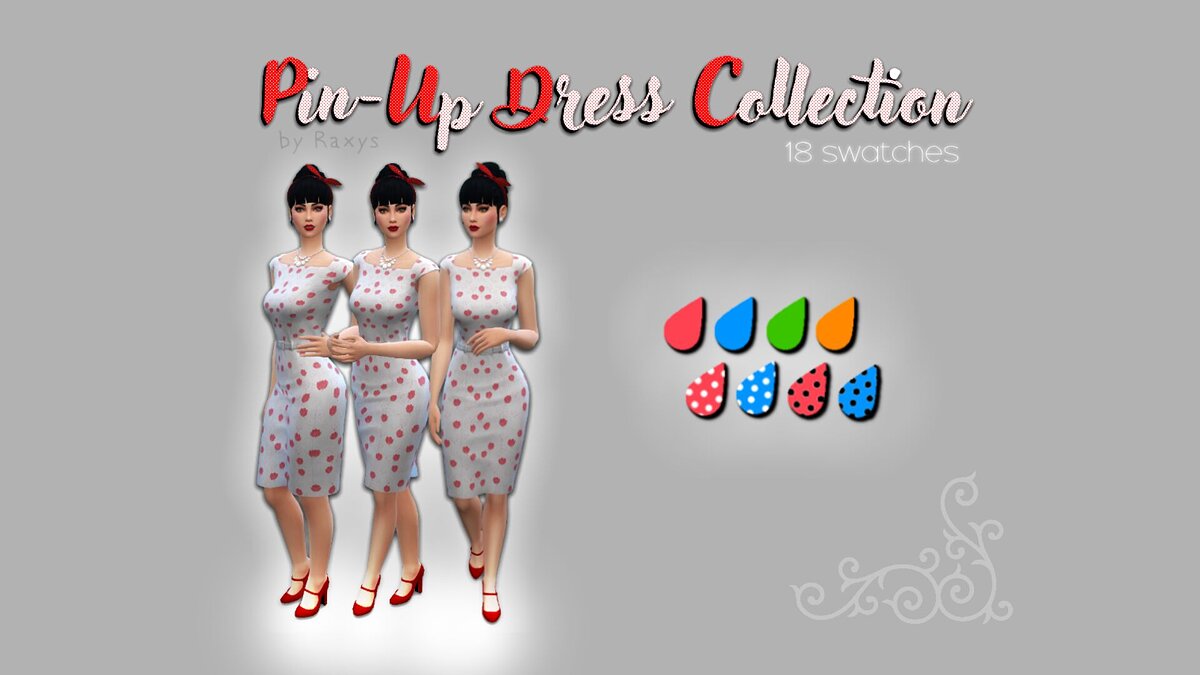 The Sims 4 — Сборка на одежду в стиле Пин-Ап