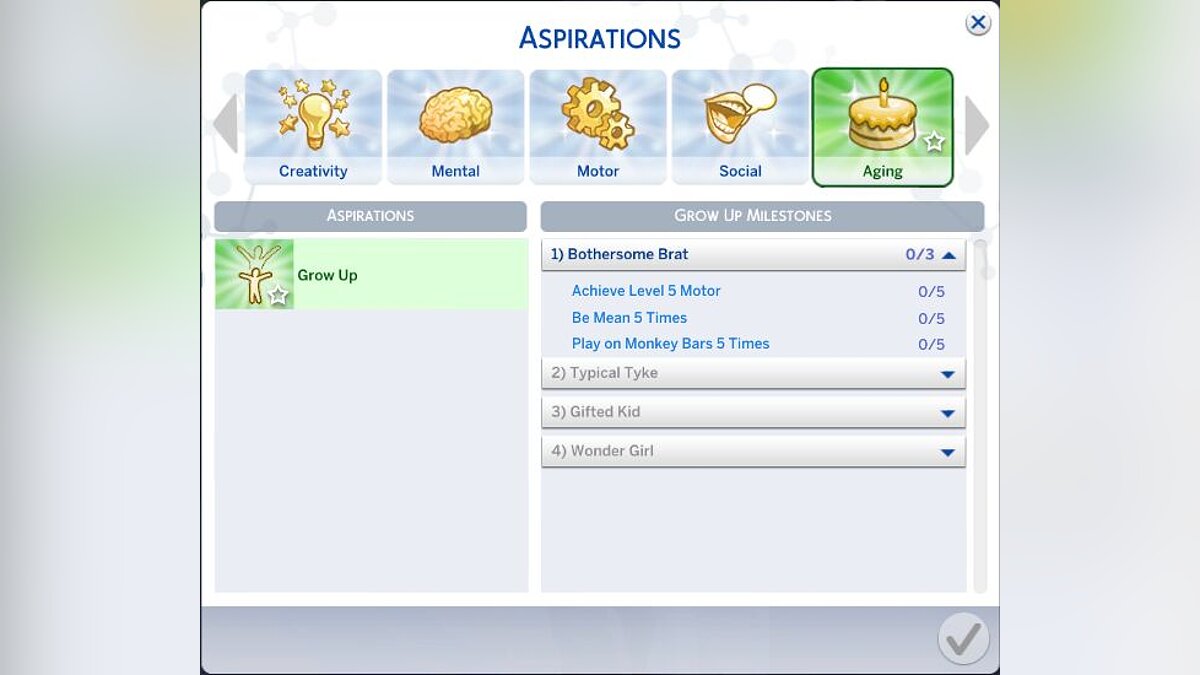 The Sims 4 — Жизненная цель — взросление