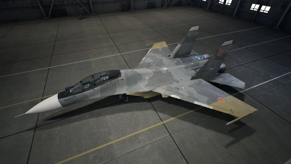 Ace Combat 7: Skies Unknown — Раскраска для самолета Су-30 - желтая эскадрилья