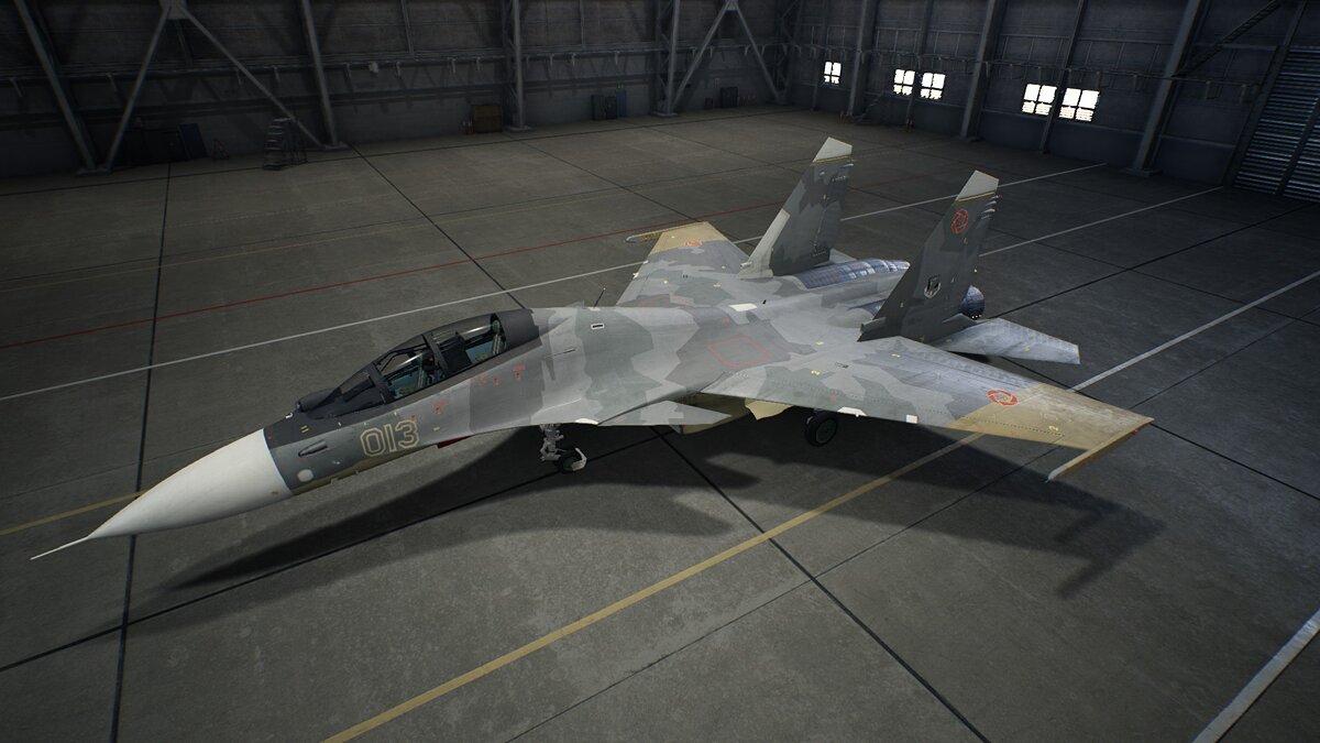 Ace Combat 7: Skies Unknown — Раскраска для самолета Су-30 - желтая эскадрилья