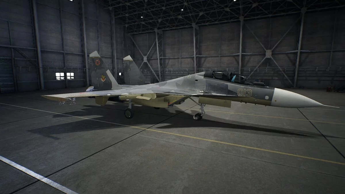 Ace Combat 7: Skies Unknown — Раскраска для самолета Су-30 - желтая эскадрилья