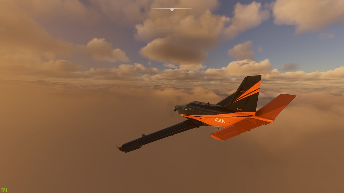 Microsoft Flight Simulator — Оранжевая раскраска для самолета Daher TBM 930