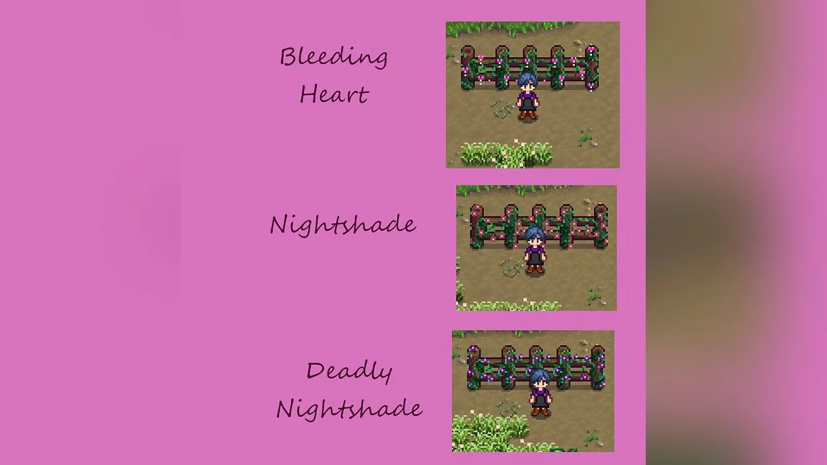 Stardew Valley — Деревянный забор с виноградной лозой