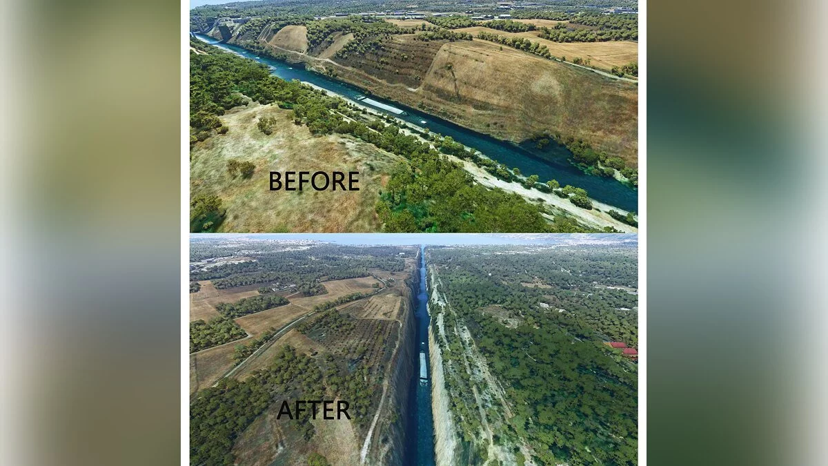 Microsoft Flight Simulator — Коринфский канал - Греция