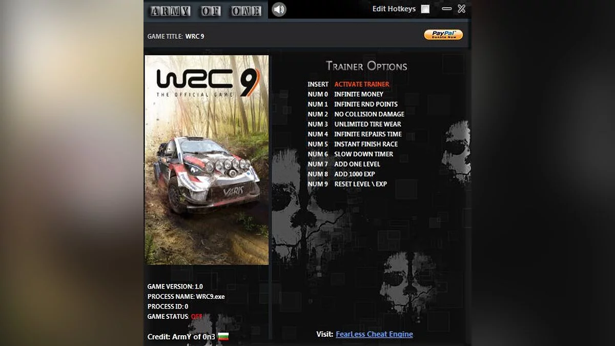 WRC 9 — Трейнер (+10) [1.0]