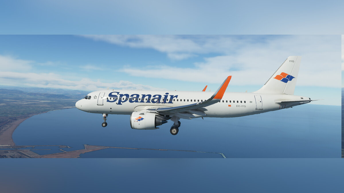 Microsoft Flight Simulator — Раскраска в стиле SPANAIR