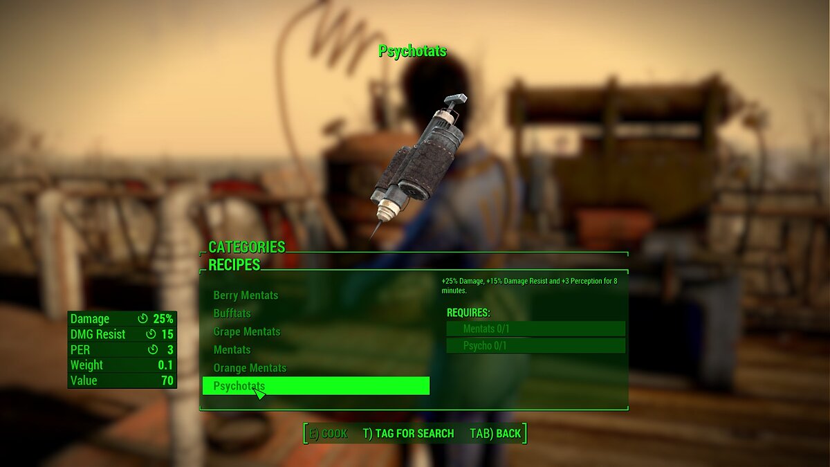 Fallout 4: Game of the Year Edition — Улучшенное меню создания химикатов