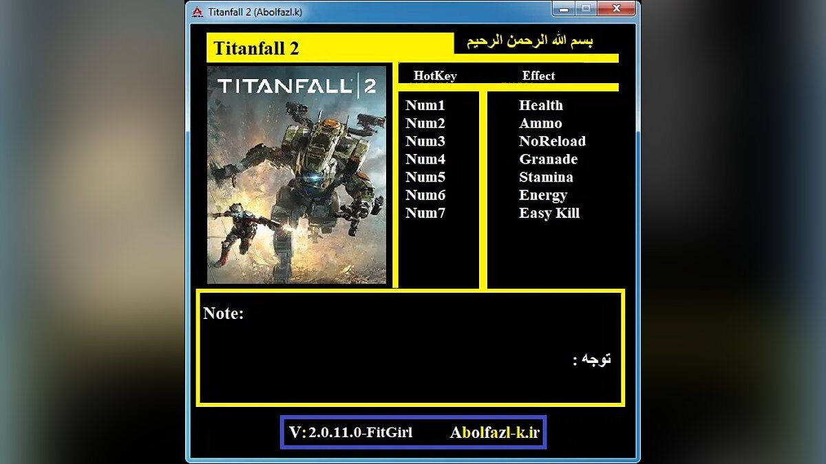 Titanfall 2 — Трейнер (+7) [2.0.11.0]