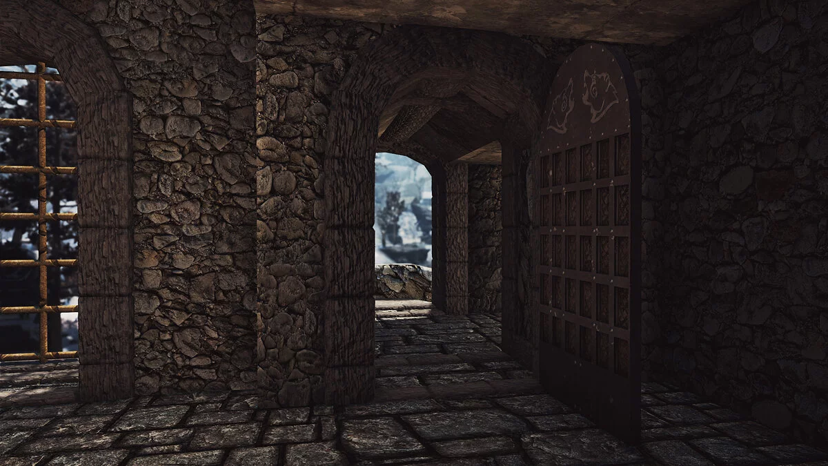 Elder Scrolls 5: Skyrim Special Edition — Арки и двери моста в Виндехельме