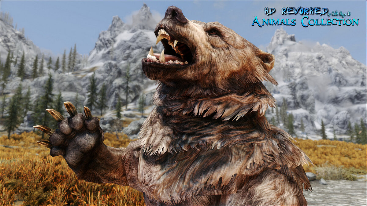 Elder Scrolls 5: Skyrim Special Edition — Медведи в HD 4K