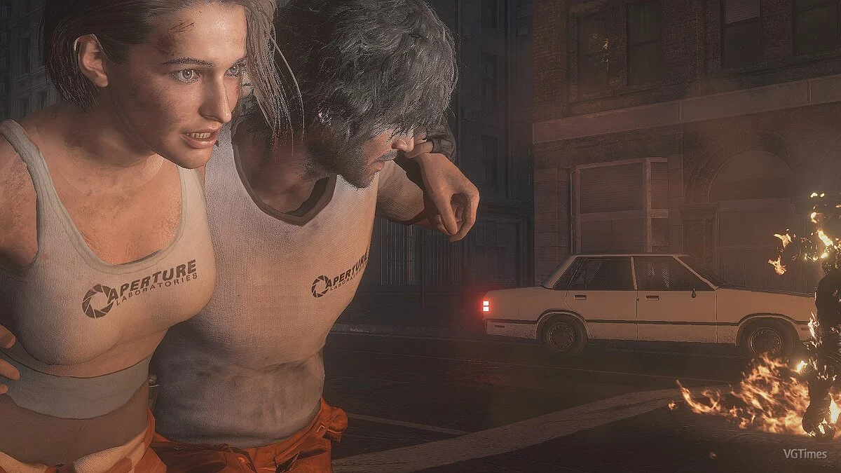 Resident Evil 3 — Костюмы из Portal для Джилл и Карлоса