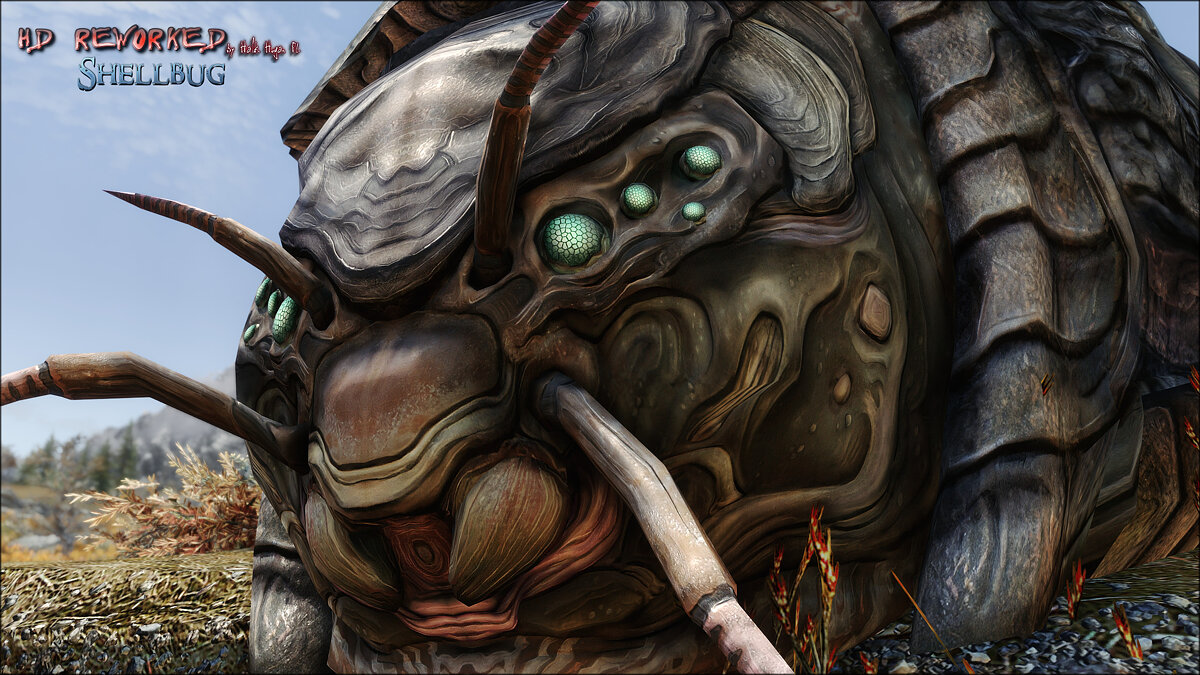 Elder Scrolls 5: Skyrim Special Edition — HD шлем из хитина