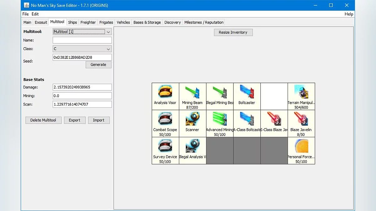 No Man&#039;s Sky — Редактор сохранений [1.7.1]