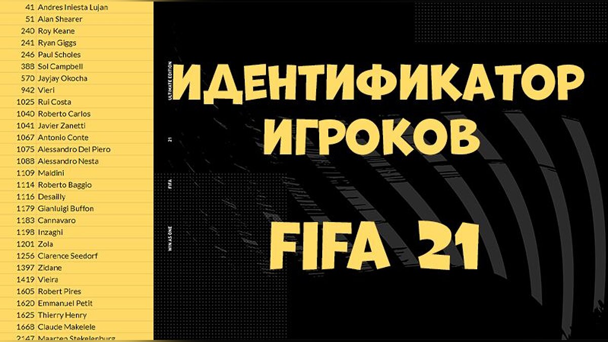 FIFA 21 — ID футболистов