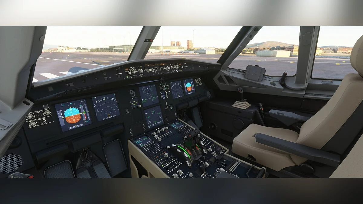 Microsoft Flight Simulator — Кабина A320 NEO в черном стиле