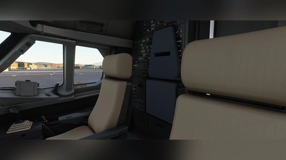 Microsoft Flight Simulator — Кабина A320 NEO в черном стиле