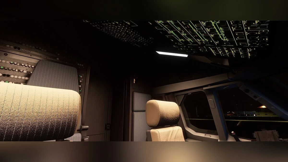 Microsoft Flight Simulator — Кабина A320 NEO в черном стиле