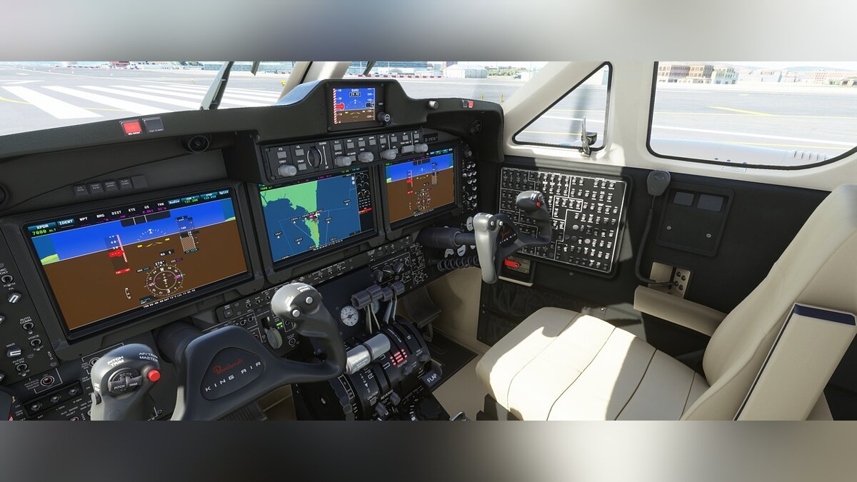 Microsoft Flight Simulator — Бежевые тона для кабины King Air 350i 