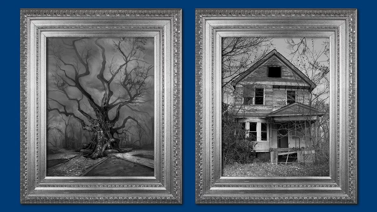 The Sims 4 — Готические черно-белые гравюры