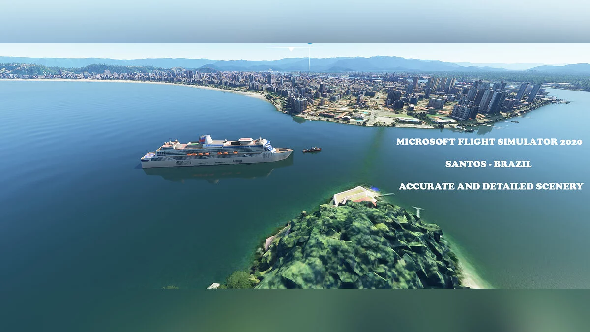 Microsoft Flight Simulator — Улучшенный город Сантос в Бразилии