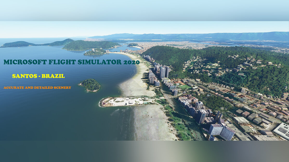 Microsoft Flight Simulator — Улучшенный город Сантос в Бразилии
