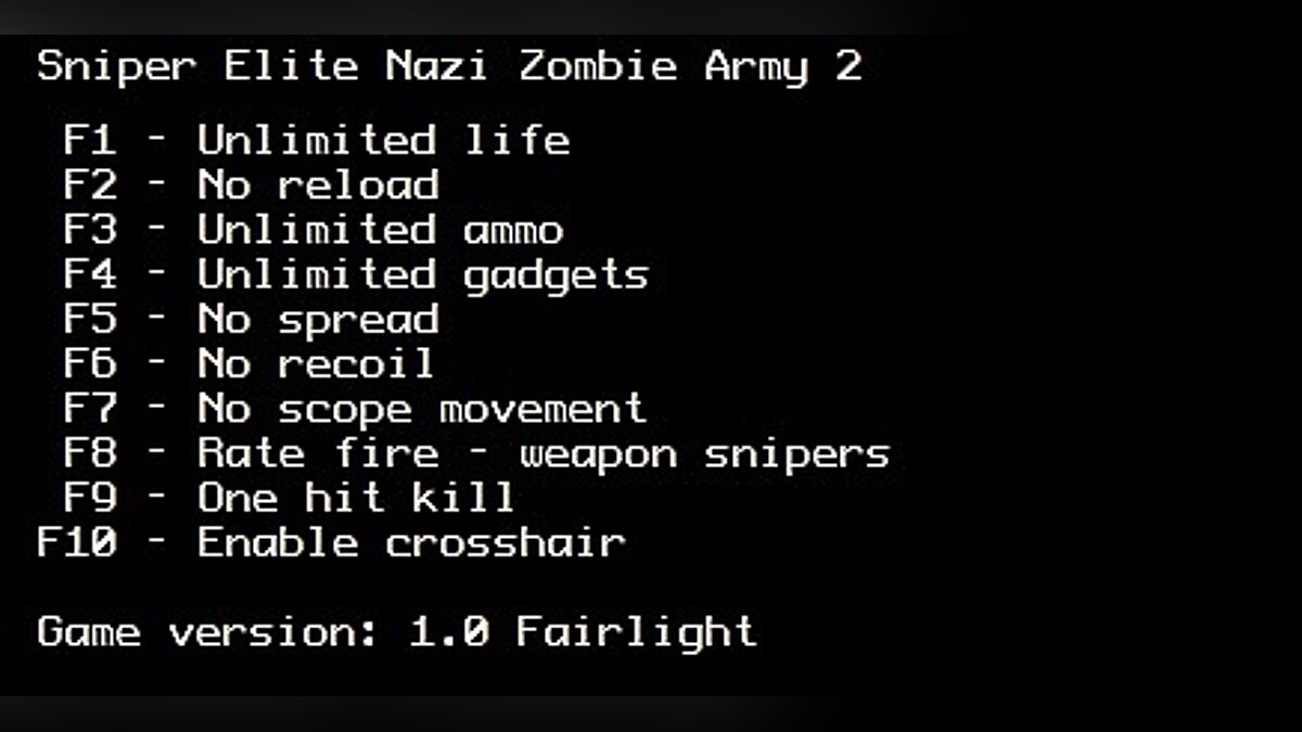 Sniper Elite V2 — Трейнер (+10) [1.0]