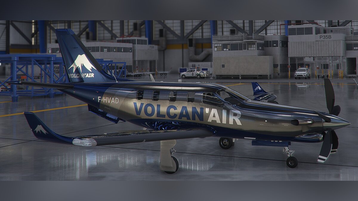 Microsoft Flight Simulator — Раскраска для самолета TBM 930 в стиле Volcan AIR
