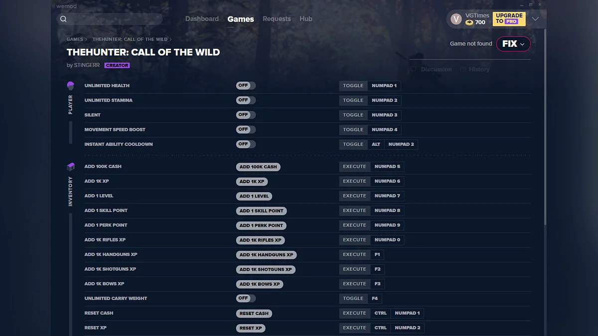 theHunter: Call of the Wild — Трейнер (+26) от 17.10.2020 [WeMod]