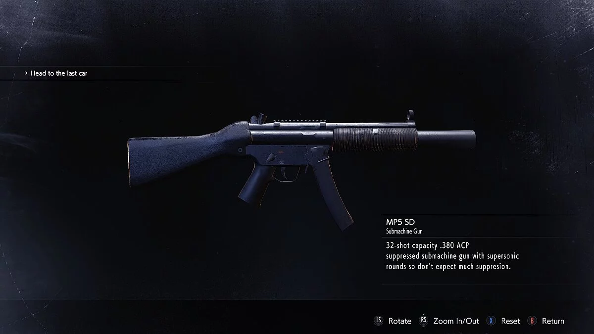 Resident Evil 2 — Винтовка HK MP5 SD