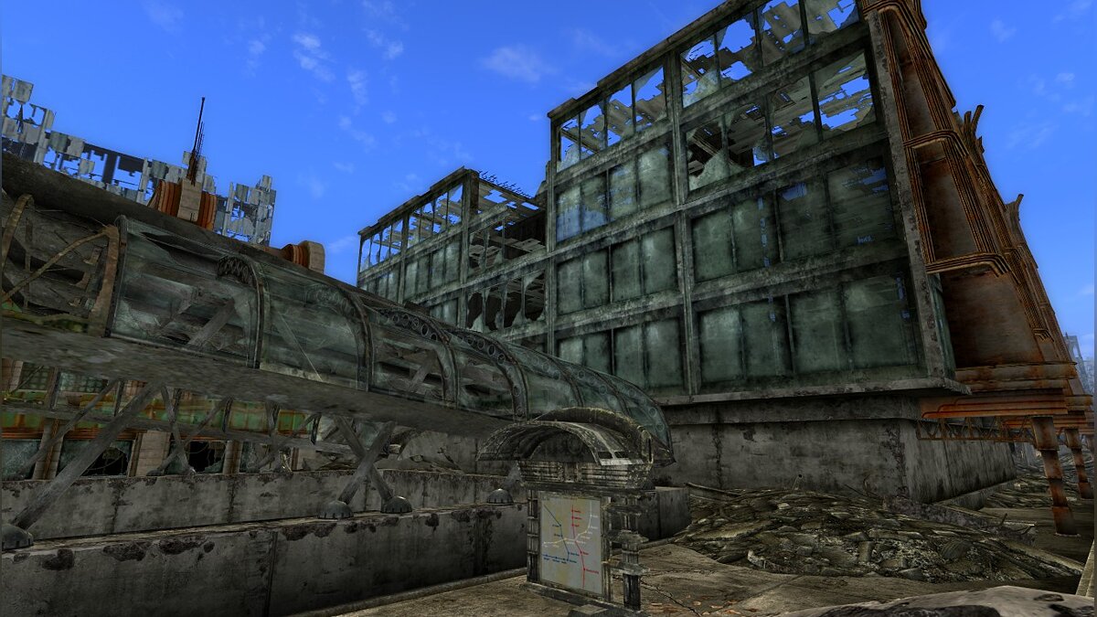 Fallout 3 — Полупрозрачные стеклянные здания