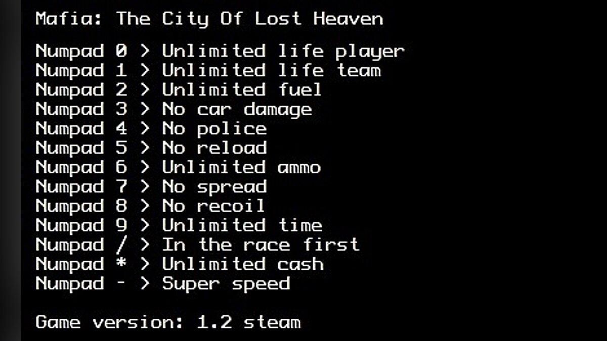 Mafia: The City of Lost Heaven — Трейнер (+13) [Steam]