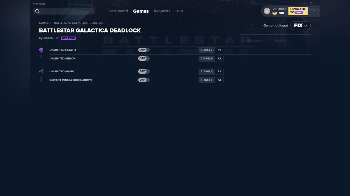 Battlestar Galactica Deadlock — Трейнер (+4) от 23.10.2020 [WeMod]